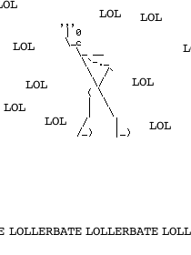 1992 Ford Probe - Not a technical document: an ASCII-art joke image with repeated text, not a diagram.