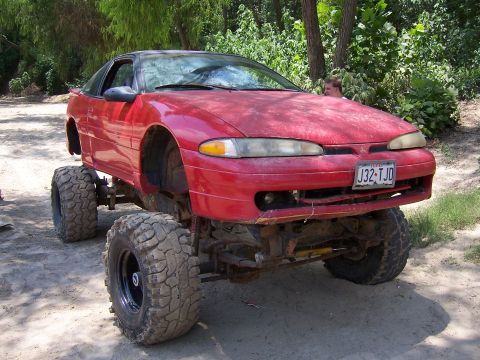 2004 Jeep Wrangler - This heavily modified coupe sits on large, aggressive off-road tires, giving it a significant lift.