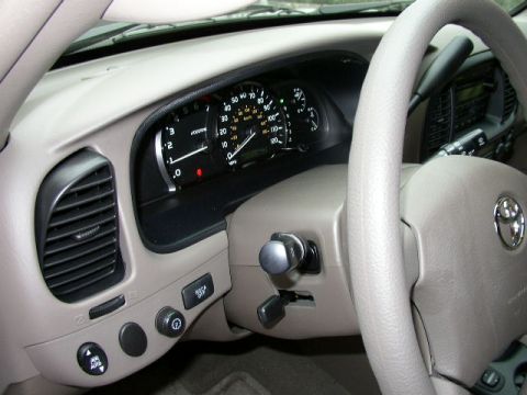 1995 Ford Bronco - Interior view of a Toyota Sequoia, highlighting the dashboard and steering wheel.