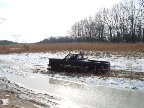 1978 Chevrolet C/K Pickup - Dan playing in the first hole... see the closer hole? I opened that one up.. was a bit deep... however was fun till the rangers told us we…