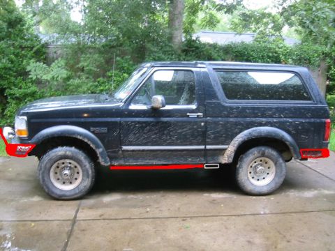 1995 Ford Bronco - MS paint skills. i haven't decided if i want to do the rear corner guards on the bumper since they weren't in the original design. but i th…