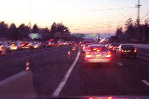 1996 Ford Bronco - Sunset Hwy (Hwy 26) Traffic on the way Home. (12/10/2005)