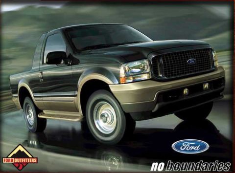 1986 Ford Bronco - This Ford Excursion features a two-tone paint scheme and a prominent grille.