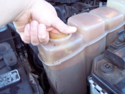 Its all over in the over flow tank. imagine the radiator and the engine block.