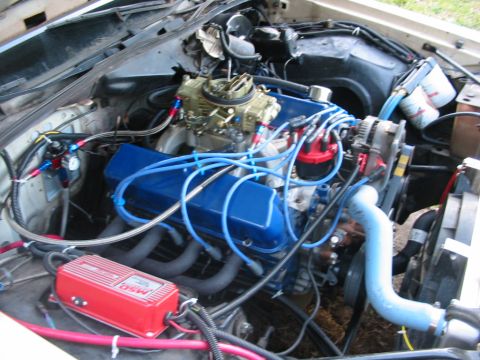 1985 Ford Crown Victoria LTD - Customized V8 engine with performance parts, including a Holley carburetor and MSD ignition.