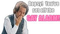 1989 Ford Bronco - A man reacts to a "GAY ALARM" triggered by an unknown event.