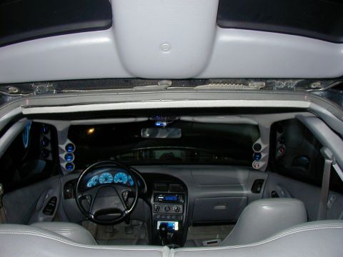 1995 Ford Probe - Interior view of a 1995 Ford Probe, custom gauges and a modified dashboard.