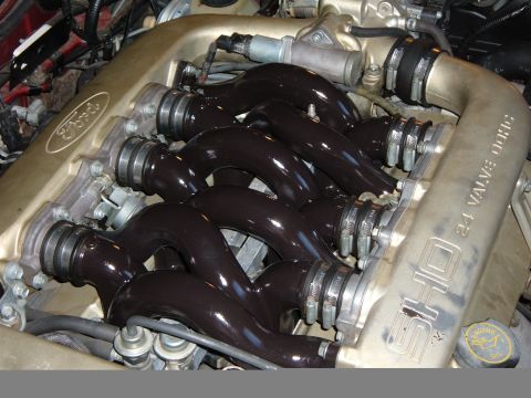 1995 Ford Taurus - Close-up of a Ford SHO 24 valve DOHC engine intake manifold.