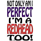1989 Ford Bronco - A graphic with bold text stating perfection and being a redhead.