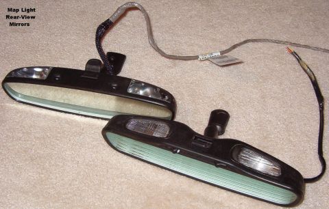 1983 Ford Bronco - SOLD RV Mirrors w/ Map Lights, wiring pigtail, & mounting button.