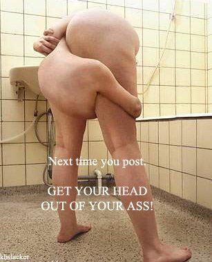 1989 Ford Bronco - A humorous image with text advising to avoid posting with one's head in their own posterior.