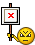 1996 Ford Probe - An angry smiley face emoji holds a sign with a red X, indicating disapproval or a mistake.