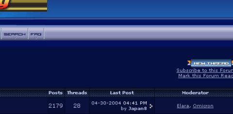 1996 Ford Probe - A screenshot of a web forum interface, displaying navigation links, thread information, and moderator details.