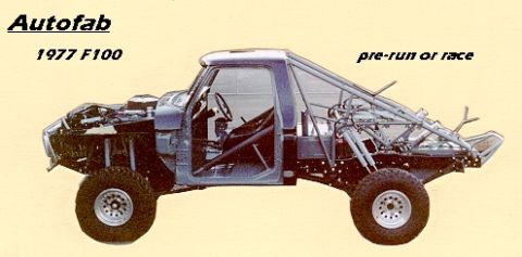 1984 Ford Bronco - This custom truck chassis is labeled as a 1977 F100 and appears to be set up for off-road racing or pre-running.