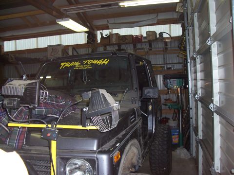 1988 Suzuki Samurai - checking the soft top fit