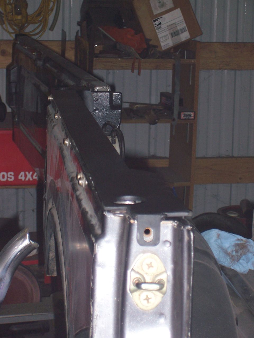 body brackets in place