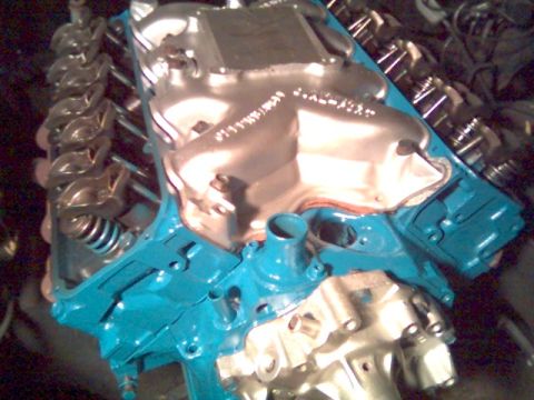 1972 Ford Ranchero - current temporary assembly, 2V heads, Offy dual port intake and 268H cam just to be able to move the car