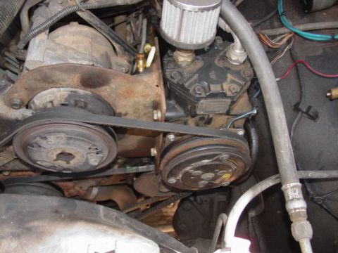1986 Ford Bronco - york air compressor and mounting brackets