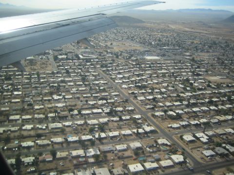 1968 Ford Mustang - Landing at the Tucson airport.. Tucson is much smaller of a city than I Imagined..