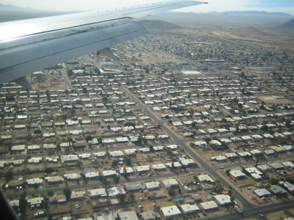 Landing at the Tucson airport..
Tucson is much smaller of  a city than I Imagined..