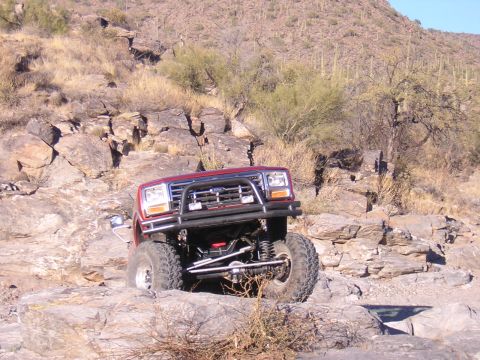 1984 Ford Bronco - showing my aunt nancy what the truck could do if we took another trail...