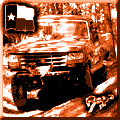 1993 Ford Bronco - This 1993 Ford Bronco is shown from the front, with a Texas flag graphic in the upper left corner.