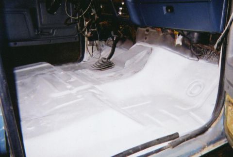 1983 Ford Bronco - Passenger side view of interior repair.