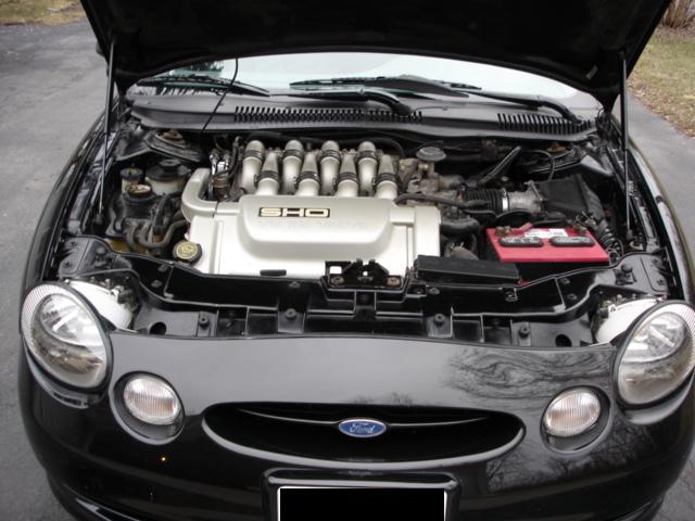 1998 Ford Taurus SHO engine bay with V8 engine