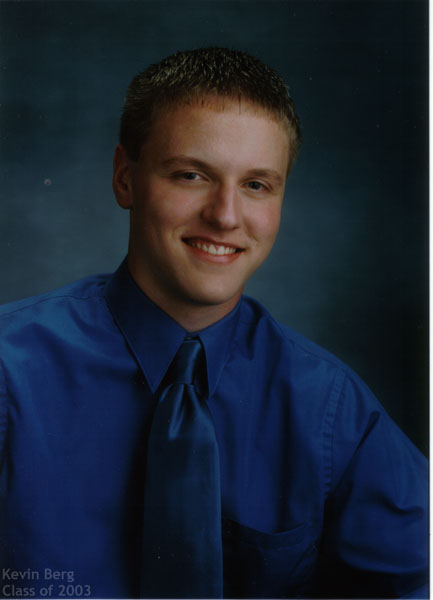1996 Ford Probe - This is a portrait of Kevin Berg, identified as being from the Class of 2003.