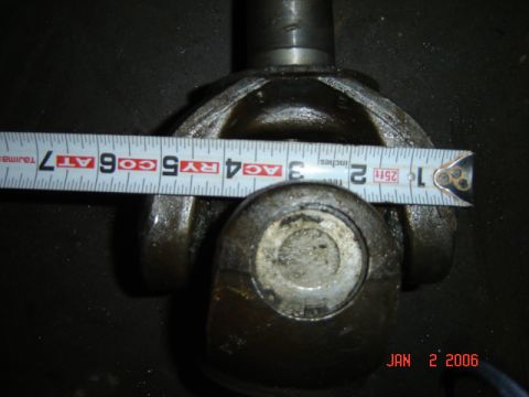1982 Nissan Titan - Universal joint measured with a tape measure. The date stamp reads 10N 2 2006.
