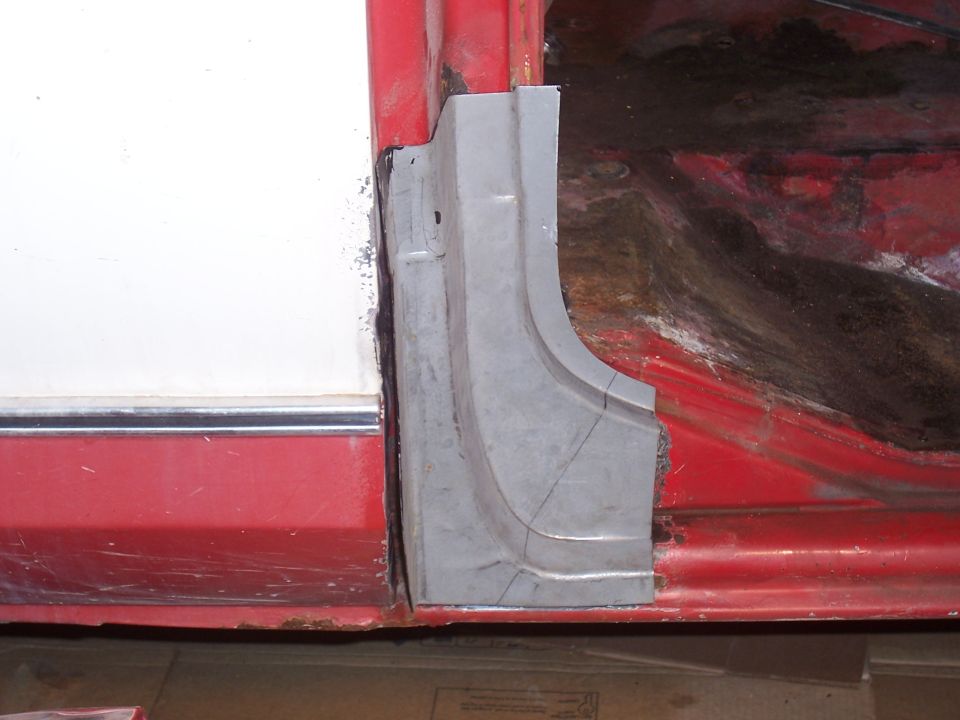 Test fitting of the replacement panel