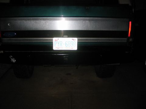 1996 Ford Bronco - Rear view of a vehicle showing a license plate from North Carolina.