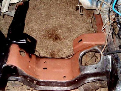 1984 Ford Bronco - DupliColor Spray-on Bedliner applied to primered frame parts