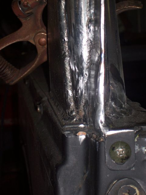 1988 Suzuki Samurai - Detail of welded metal structure, possibly part of a custom build or repair.