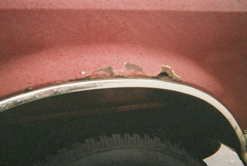 1996 Ford F-150 - Left rear wheel-well, more rust. This and my door, is the only rust on truck.