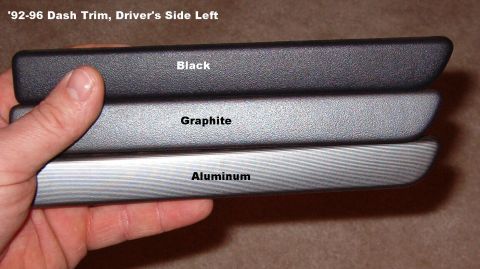 1983 Ford Bronco - Dash trim drivers side L. Others available. The Aluminum color is painted silver with fine black stripes. View in Hi-Res (click the image)…