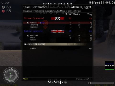 1995 Ford Bronco - This video game killcam displays player statistics and scores for a Team Deathmatch game set in El Alamein, Egypt.