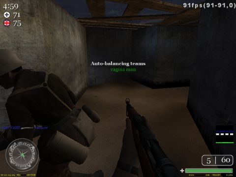 1995 Ford Bronco - A first-person perspective within a video game, depicting a player character armed and in a war-torn environment.