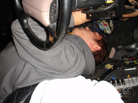 1993 Ford Taurus - Interior wiring work being done on a 1993 Ford Taurus.