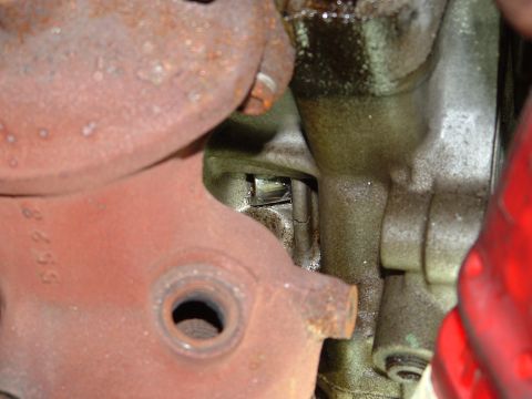 1996 Ford Probe - Detail of an engine component, showing casting marks and some visible text.