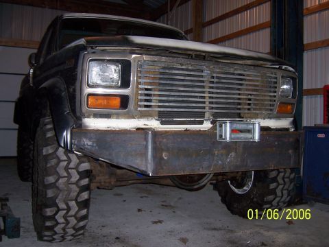 1985 Ford Bronco - Custom bumper and winch on a 1980s Ford Bronco.