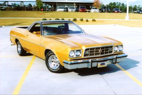 1973 Ford Ranchero - The real signature pose scanned with a real scanner and not a fax machine. Notice how bright the Tailgunners are!
