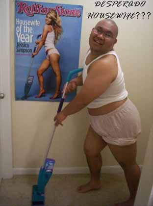 1991 Ford Bronco - Man mops floor in front of a Rolling Stone magazine cover.