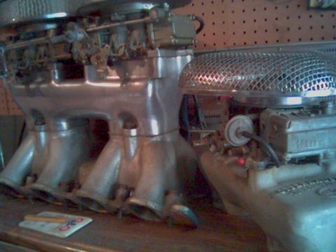 1972 Ford Ranchero - Offy Turbo-Thrust Power-Port , "for marine use only" tunnel ram with dual and single carb top halves