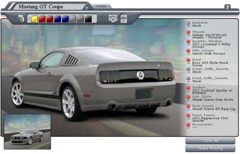 2001 Mercury Grand Marquis - This 2005 Ford Mustang GT Coupe is shown from the rear 3/4 angle with custom body modifications.