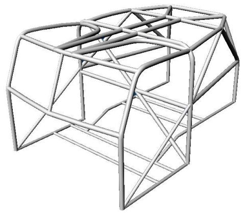 1978 Ford Bronco - This is a rendering of a custom roll cage, not a 1978 Ford Bronco.