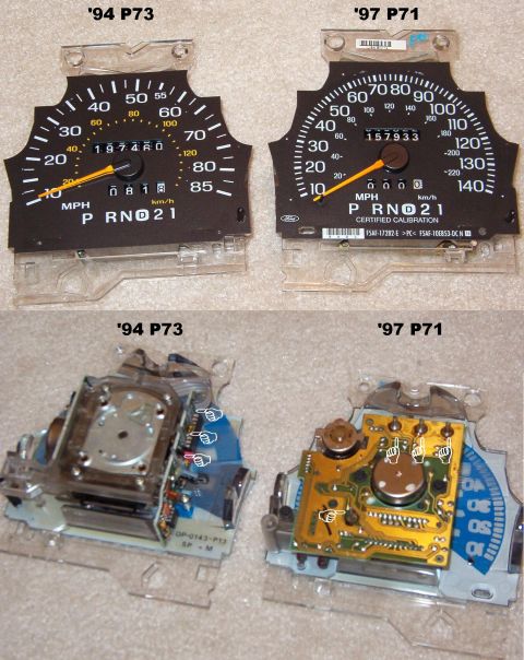 1994 Ford Crown Victoria - Speedometers from Crown Vics