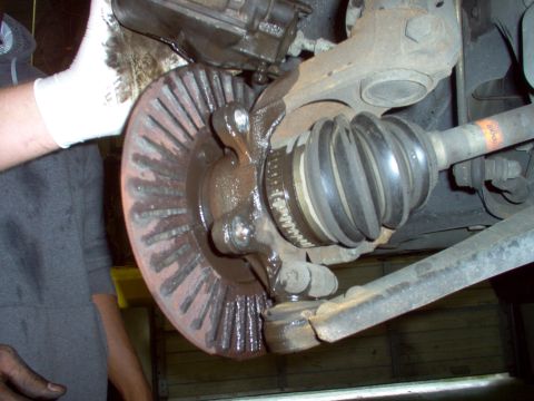 1983 Ford Bronco - This rotor was allowed to wear completely through the inner surface, exposing the vent fins. The driver didn't notice until the caliper pis…