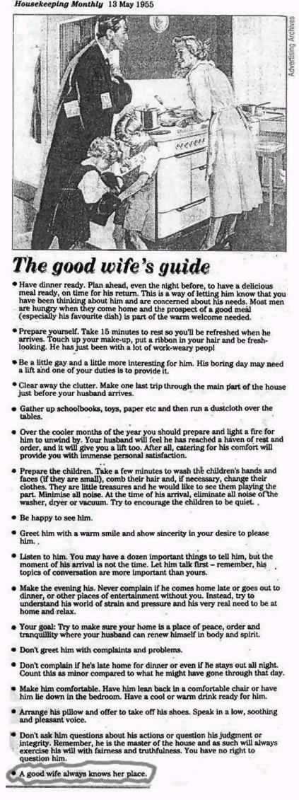 1978 Ford F-250 - This document provides advice for wives on how to please their husbands, with a publication date of May 1955.