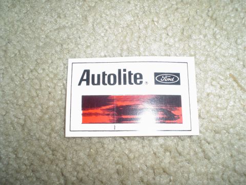 1984 Ford Bronco - This decal shows the Autolite and Ford logos, but no vehicle is visible.